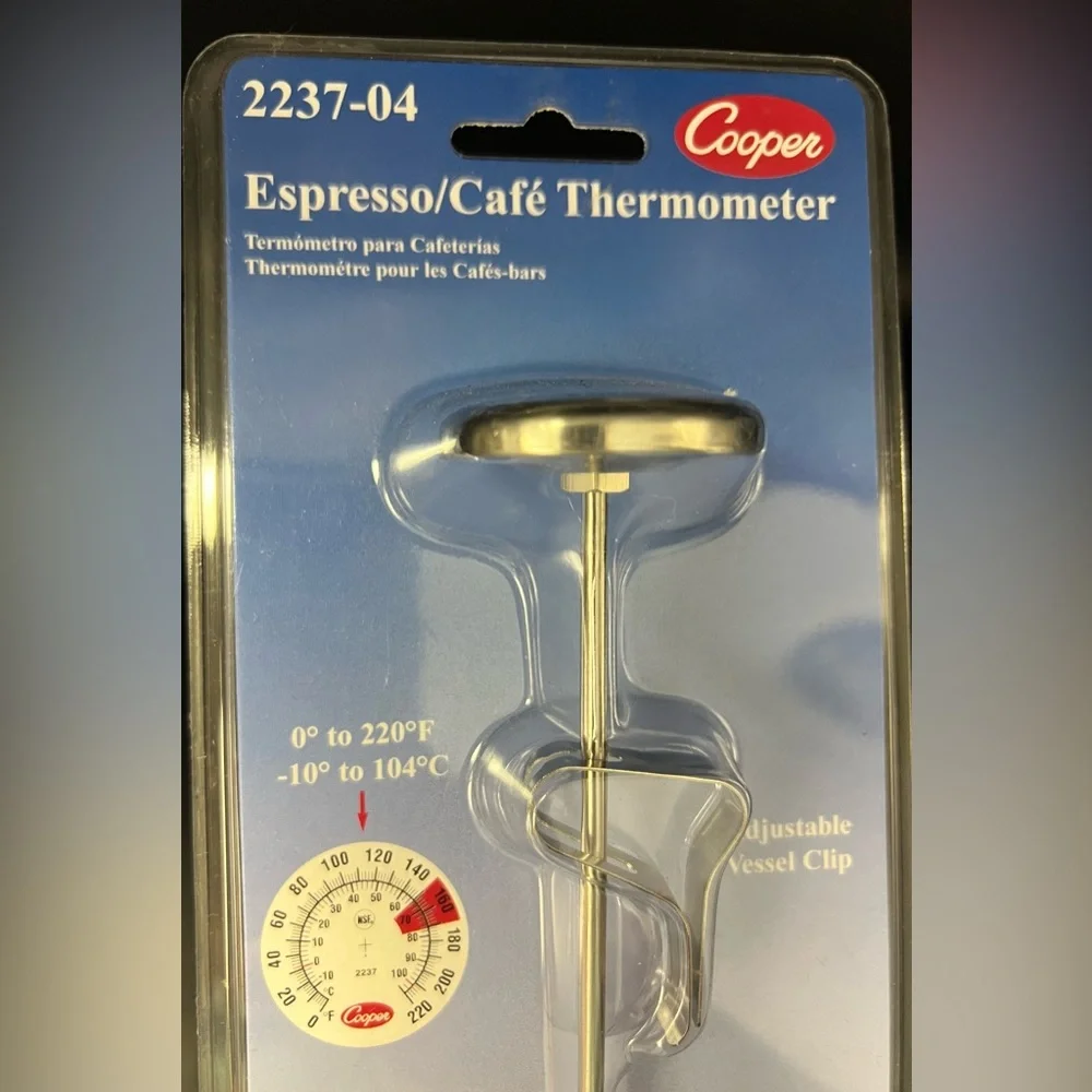 Cooper- Espresso/Café Thermometer - Silver, New in package,2237-04‎